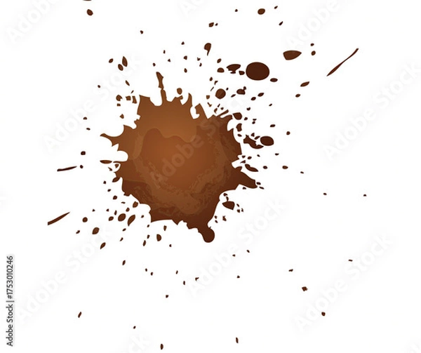 Obraz brown paint splashes