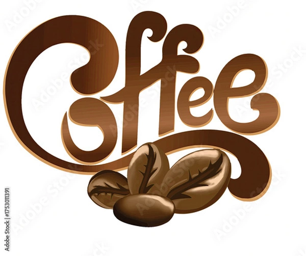 Obraz coffee beans on white background