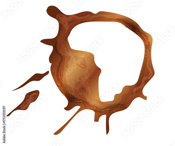 Obraz chocolate splash isolated on white background
