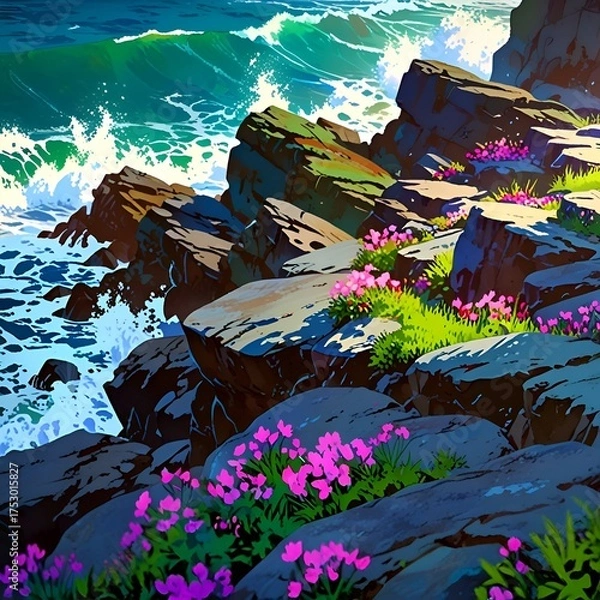 Obraz grunge floral background