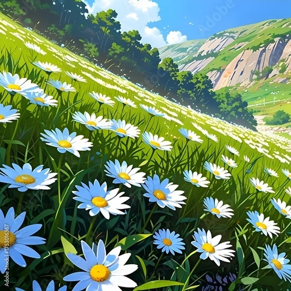 Obraz meadow with daisies