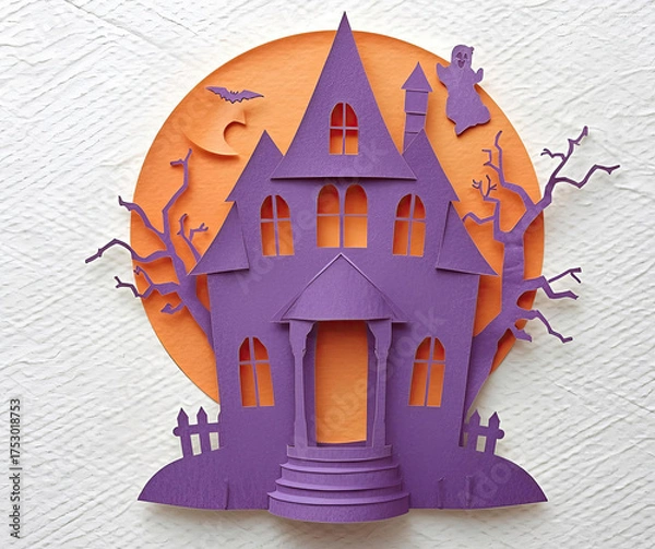 Obraz halloween 3d house 
