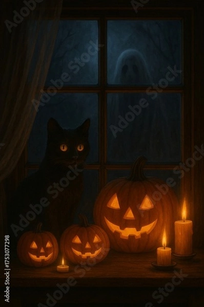 Obraz  Haunted Window View