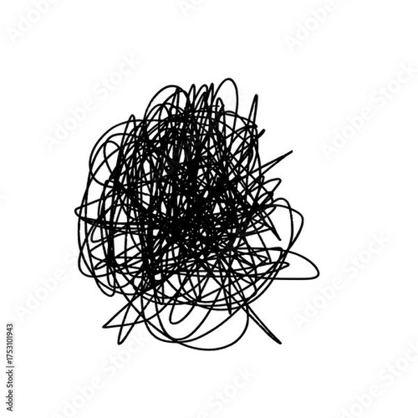 Obraz scribbles doodle illustration on white background 