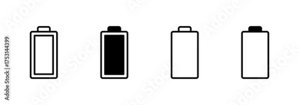 Fototapeta Battery icon vector. battery Charging sign. battery charge level
