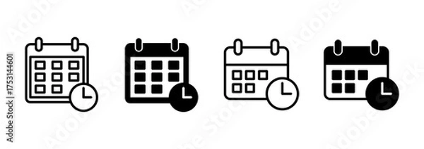 Fototapeta Calendar icon vector. Calender sign and symbol. Schedule icon symbol