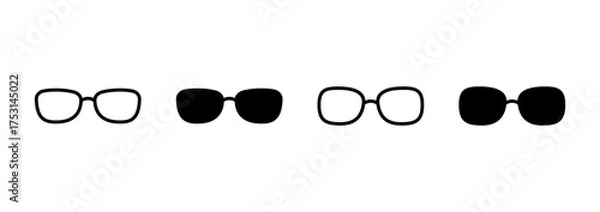 Fototapeta Glasses icon vector. Glasses sign and symbol