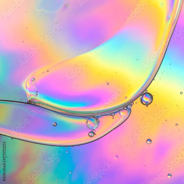 Fototapeta Rainbow Iridescent Liquid Abstract Texture