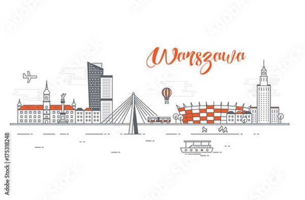 Obraz Panorama miasta Warszawa