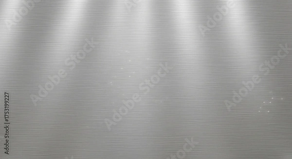 Fototapeta Brushed metal texture with soft light reflections