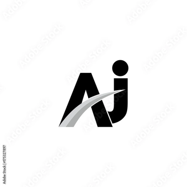 Fototapeta Initial logo design aj