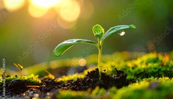 Fototapeta 雫のついた芽3