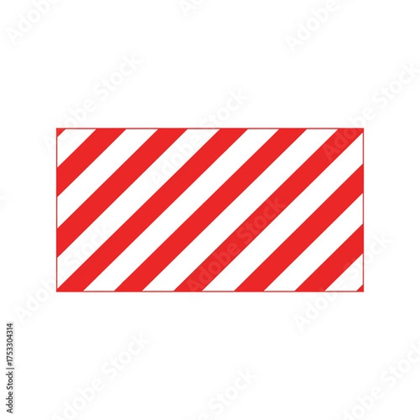 Fototapeta Vibrant red and white diagonal stripes pattern seamless background for design projects vector