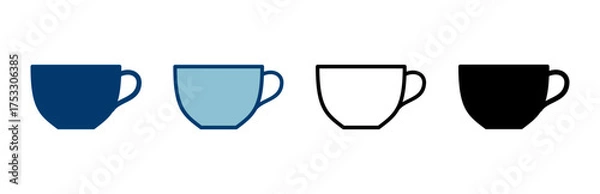 Fototapeta coffee cup icon vector isolated on white background. Coffee cup icon. Coffee vector icon. Tea