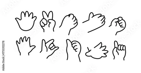 Obraz child hand gesture illustration