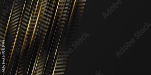 Fototapeta Orange abstract background. Minimal pattern. Vibrant gradient geometric lines. Modern design. Suit for banner, cover, business, flyer, poster, website, brochure, corporate