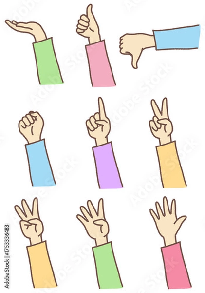 Obraz 손동작 일러스트