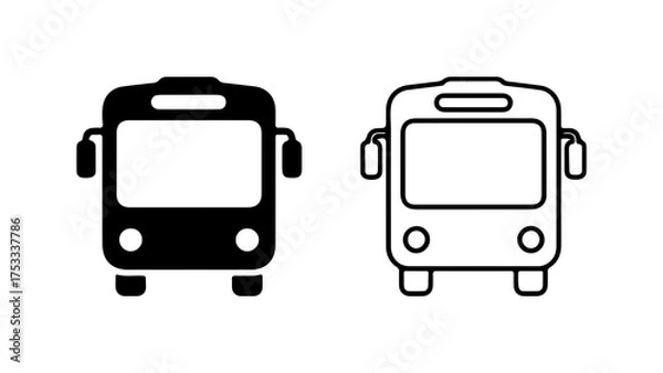 Fototapeta Bus icon set with transparent background