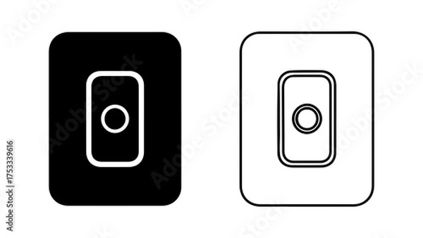 Fototapeta Doorbell button with transparent background