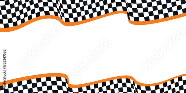 Obraz Checkered Flag Vector Art, Icons, Graphics