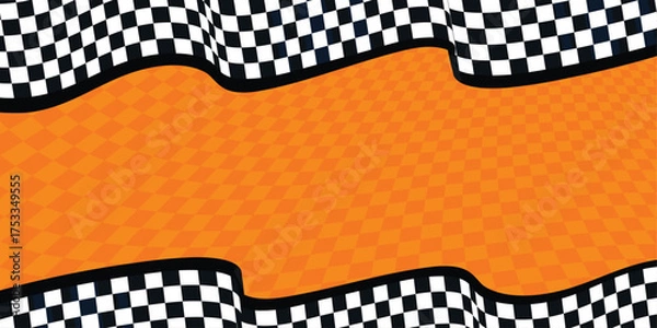 Obraz Checkered Flag Vector Art, Icons, Graphics