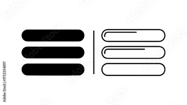 Fototapeta Black paperclips and rectangles with transparent background