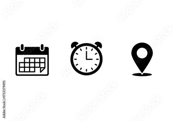 Fototapeta clock and calendar