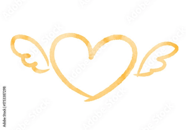 Obraz 水彩のハート