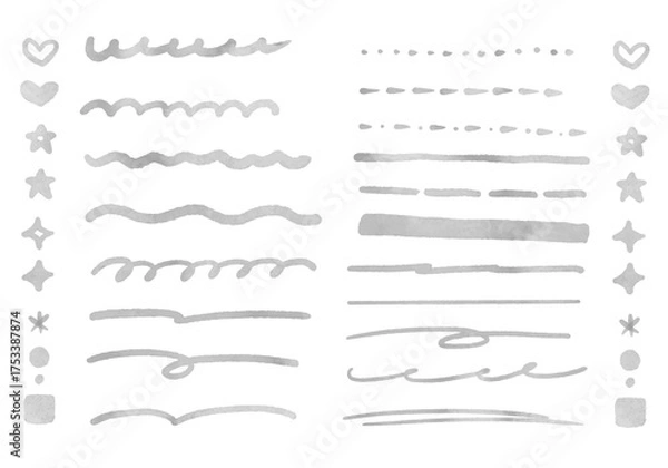 Obraz handwritten underline gray