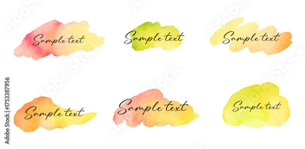 Obraz にじんだ水彩の背景