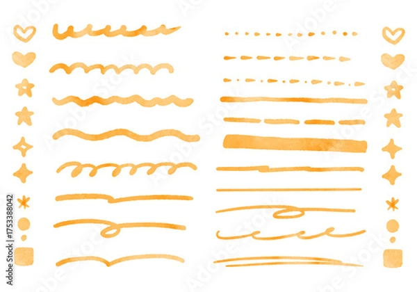 Obraz handwritten underline orange