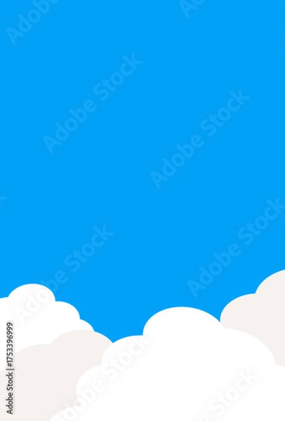 Obraz 背景素材　青い空と白い雲