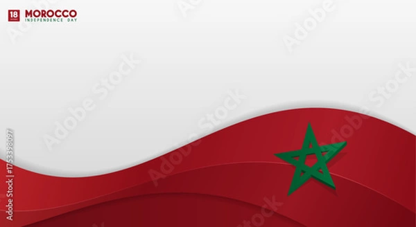 Obraz Morocco Independence Day 18 Th of November Background Design