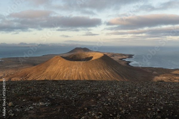 Obraz morining views on volcanic landscape in La Graciosa