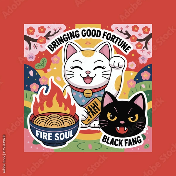 Fototapeta cat and dog