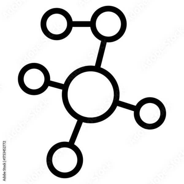 Fototapeta Molecule icon in vector illustration