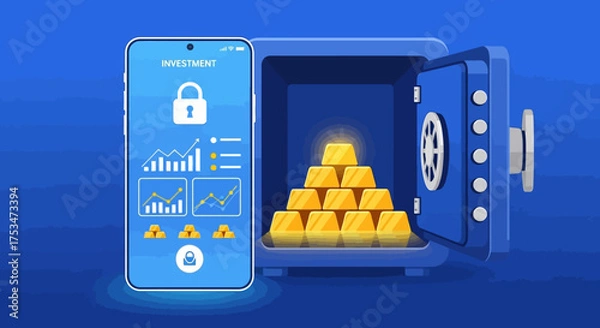 Obraz Secure Investment Mobile App with Gold Savings