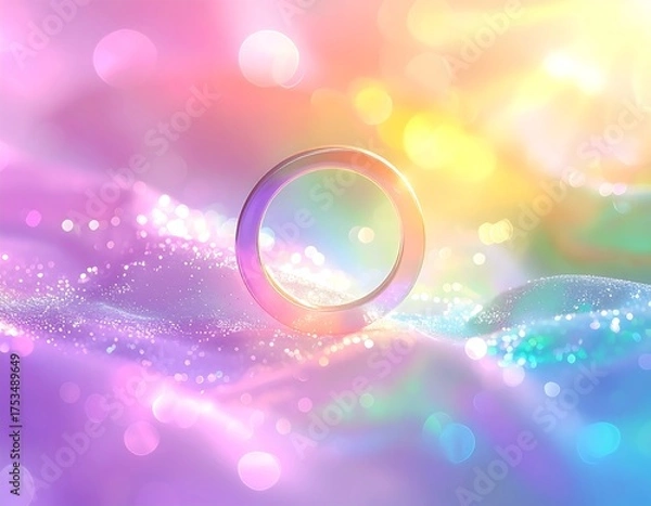 Obraz Ring on a pastel surface