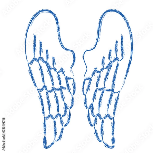 Obraz Blue dragonfly insect vector illustration with nature and bug design elements