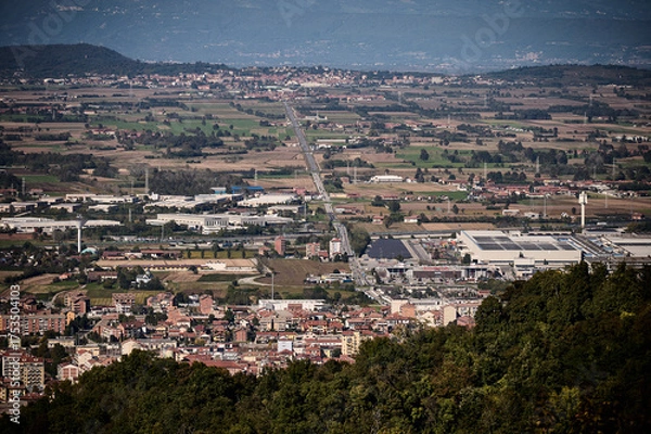 Obraz Canavese e Chivasso dall'alto.