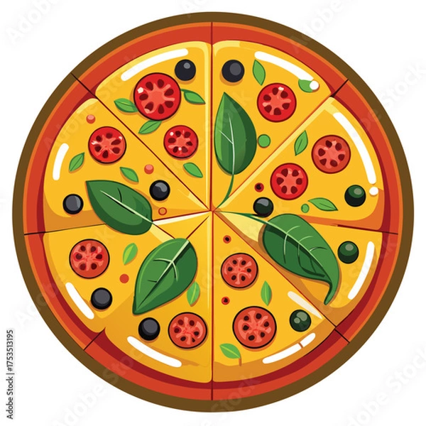 Fototapeta Pizza vector illustration concept
