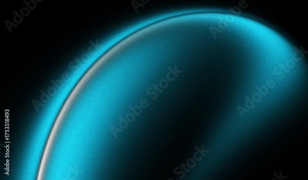 Fototapeta Glowing abstract gradient background with black blue white grainy texture and smooth digital wallpaper design
