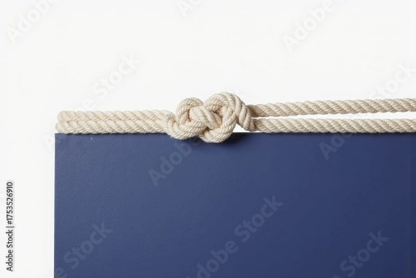 Fototapeta Close up shot of a rope with a knot