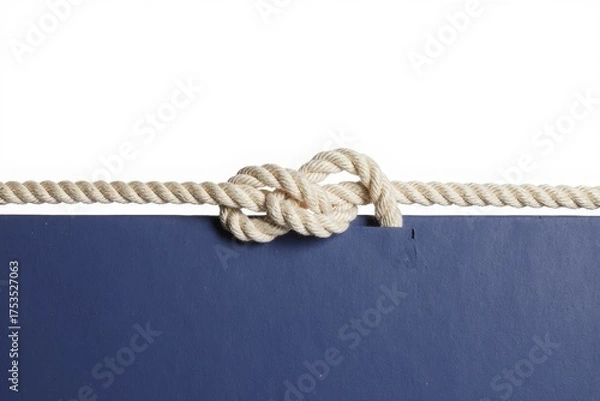 Fototapeta Close up shot of a rope with a knot