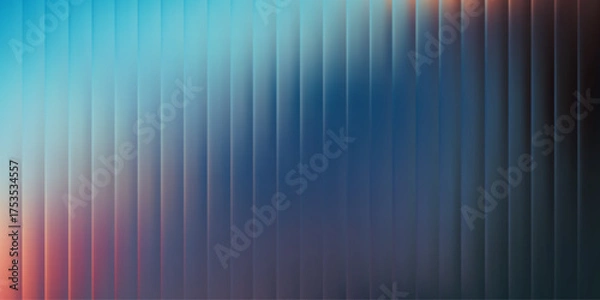 Fototapeta Ribbed glass texture effect with vertical stripes. Abstract vector background of blurred refracted pattern. Minimalist aesthetic design template for modern visual art project