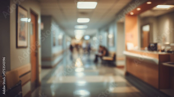 Obraz Blurred hospital lobby background