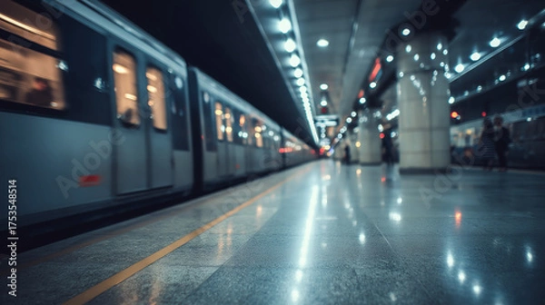 Obraz Blurred subway background