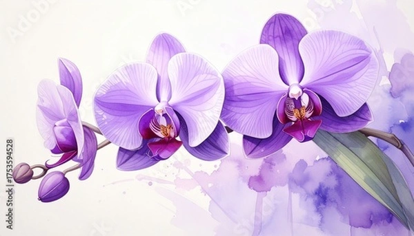 Obraz Orchidee in Violett und Weiß – edel und anmutig