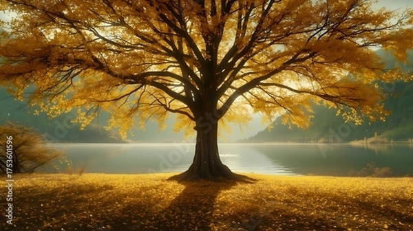 Obraz autumn landscape with trees