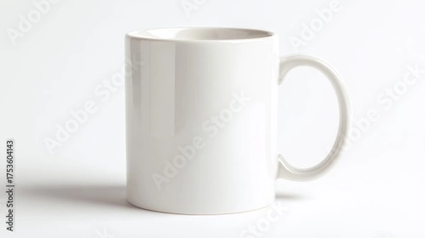 Obraz Ceramic coffee mug isolated on clean white background.